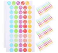 Luxshiny 6 Hojas Pegatina de Anillas de Carpeta, Pegatinas de Papel de Hojas Sueltas, 6 Hojas, Adhesivo Recubierto, Fácil de Usar, No, para Planner y Libros de Recetas