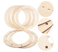 Luxshiny 6 Piezas Aros Redondos de Madera para Manualidades DIY Aros Grandes para Decoración de Hogar Restaurantes y Fiestas Resistentes y Versátiles Øcm