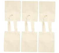 Luxshiny 6 Piezas Bolsa Tote de Lona Grande de Capacidad Bolsa de Almacenamiento Reutilizable para Mujeres para Móviles Cosméticos y Diseño Práctico y