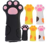 Luxshiny 6 Pinzas para Cutículas en Diseño de Pata de Gato Funda Protectora de Silicona Paquete de 6 Piezas Confiable Color Aleatorio para Manicura y Pedicura