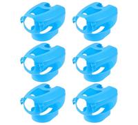 Luxshiny 6 Soportes Fijos para Aves de Corral de Plástico Azul, Marco de Fijación Reutilizable para Administración de Inyecciones y Medicamentos, Accesorios para Cuidados de Aves de Corral