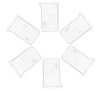 Luxshiny 6 Vasos Medidores de Vidrio para Laboratorio Escala Clara y Resistencia a Altas Temperaturas, Capacidad 10ml, Ideales para Proyectos de Laboratorio y Cocina