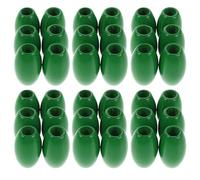 Luxshiny 60 Piezas Cuentas de Madera Ovaladas Verdes 30x20 Mm Agujeros Grandes para Hacer Pulseras y Joyas DIY Manualidades Creativas