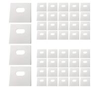 Luxshiny 60 Piezas Fijadores Autoadhesivos Transparentes para Persianas Verticales, Láminas de Repuesto para Reparación de Pestañas de Cortinas, Accesorios para Persianas de Vinilo y Tela