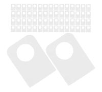 Luxshiny 600 Pestañas Adhesivas Transparentes para Colgar con Agujeros Redondos, Ganchos Autoadhesivos Pet 23x32x0,3 Mm, sin Rastro, para Organización y Exhibición en Tiendas Minoristas
