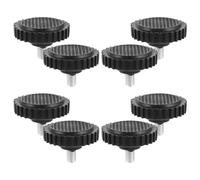Luxshiny 8 Piezas Pies de Báscula de Plataforma, Pies de Escala Tornillo M8, Goma E Hierro, Antideslizantes, Negro, para Básculas Electrónicas de Plataforma y Pesas de Laboratorio E