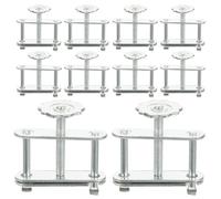 Luxshiny Abrazaderas de Manguera Ajustables 10 Piezas de Hierro Galvanizado Tornillo para Laboratorio, Herramienta de Enseñanza y Equipos Experimentales