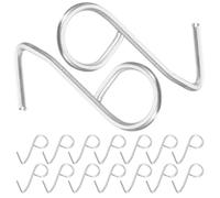 Luxshiny Accesorios de Fijación para Fundas y Cojines de Asientos de Coche, 100 Ganchos Metálicos en Forma de S, Aptos para Uso en Interiores y Automóviles