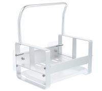 Luxshiny Acero Inoxidable 304 Estante sin Taladro para Lavabo de Baño | Plata, Diseño Desmontable E, Estructura Estable Separación Amplia y Borde Curvo