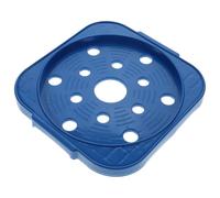 Luxshiny Acero Inoxidable Base Azul Móvil de para Ruedas, PP Cilindro Gas | Soporte para Tanque y Gas, Fácil de Mover, Protege Suelo y Mesa, Uso en Restaurantes y Cocinas