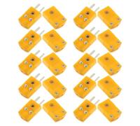 Luxshiny Adaptador de Sensor de Temperatura Tipo K Conectores Macho y Hembra de Plástico y Metal, 10 Pares para Medición Precisa y Conexión Fácil en Uso Industrial
