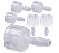 Luxshiny Adaptador Luer Lock Pp 3.2mm Kit de 8 Piezas Conectores de Manguera Rosca Interna Compatible Jeringa para Uso Industrial y Artesanal, Conector de Bloqueo Seguro y Resistente