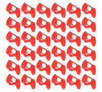 Luxshiny Alimentador Gallinas Gafas Plástico Gallinas Antipicoteo de Abs Rojo, Ligero y Cómodo para Entornos Agrícolas Densamente Poblados, Pack de 50 Unidades