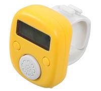Luxshiny Anillo Contador Manual Luminoso de Plástico Amarillo, Contador Mecánico Compacto para Puntos y Vueltas en Tejido o Deporte