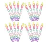 Luxshiny Anillos de Salto Acrílicos de Plástico Multicolor 200 Piezas para Manualidades, Cadenas para Hacer Joyas y Bisutería, Eslabones para Pulseras y Accesorios DIY