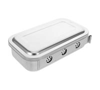 Luxshiny Bandeja de Acero Inoxidable Perforada y No Perforada para Instrumentos Médicos con Tapa Adecuado para Procedimientos Quirúrgicos en Entornos