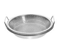 Luxshiny Bandeja de Filtro de Aceite de Cocina Cesta Filtrante de Malla de Acero Inoxidable con Bandeja Plato de Aperitivos de Metal para Alimentos Fritos Rejilla de Drenaje para 22cm