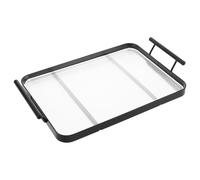 Luxshiny Bandeja Rectangular Para Servir Té: Bandeja Con Asas Plato De Frutas Portavasos Para Café Mesa De Comedor Mostrador De Cocina - Multi