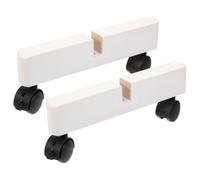 Luxshiny Base Divisoria De Madera Blanca con Ruedas, Soporte Divisor Engrosado Resistente Al Desgaste, Patas Móviles Compactas para Separador De Ambientes En Hogar y Oficina, Juego De 2 Piezas