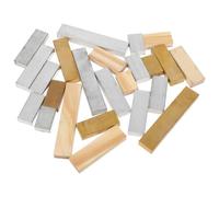 Luxshiny Bloques Rectangulares Adecuado para Laboratorios Universitarios Conjunto de 24 de Densidad Materiales de Aluminio, Cobre y Madera para Física Educativa y Experimentos Científicos