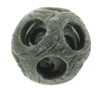 Luxshiny Bola del Mundo Decorativa de Piedra Natural Verde Función Giratoria para Equilibrio de Energía en Sala de Estar y Exhibición Elegante