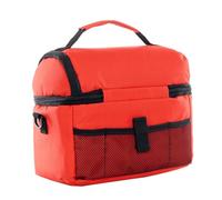 Luxshiny Bolsa de Almuerzo Bento para Conservar Alimentos Frescos y Calientes Aislamiento Térmico de Dos Pisos Tela Oxford y Aluminio Adecuado para Picnic y Senderismo