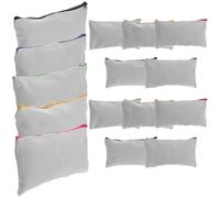 Luxshiny Bolsa de Lona Cremallera para Maquillaje y Estuche para Lápices DIY, 15 Piezas, Material de Lona, Adecuado para Camping y Hotel Color Aleatorio