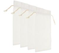 Luxshiny Bolsas para Botellas de Licor 4 Piezas, Saco de Lino de Color Claro 16x35,5 Cm con Cordón Ajustable, Reutilizables para Regalos y Embalaje de Vino, Bolsa para Sublimación y