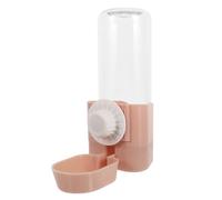 Luxshiny Botella de Agua Colgante para Perros y Gatos Bebedero Automático para Mascotas Dispensador de Agua Lavable 500 Ml Color Rosa para Jaula Suministro Continuo para Uso Doméstico