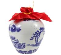 Luxshiny Botella de Licor China de Cerámica Estilo Azul y Blanco, Capacidad 2.5kg, Adecuado para Dispensar Whiskey y Brandy en Bares y Hoteles
