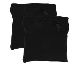 Luxshiny Brazalete Deportivo Cremallera para Teléfono y Llaves, Bolsa Ligera para Correr y Ciclismo, Almacenamiento Seguro para Hombre y Mujer, Paquete de 2 Piezas, Color Negro