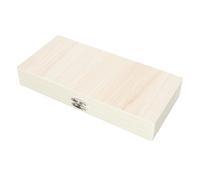 Luxshiny Caja de Madera Natural para Porta Diapositivas de 50 Posiciones Numeradas Cierre Metálico, Estuche de Almacenamiento para Muestras de Biología, Protección Profesional