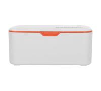 Luxshiny Caja Dispensadora de Pañuelos Portátil Prueba de Polvo con Tapa, Diseño Rectangular de Plástico Naranja y Uso Hogar