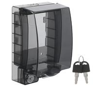 Luxshiny Caja Estanca para Enchufes de Pared 86 Tipo Negro con Protección contra Humedad y Cierre Seguro para Baño de Alto Tráfico