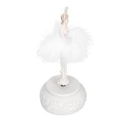 Luxshiny Caja Musical Giratoria Romántico y Chic de Resina Bailarina en Forma de Chica de Ballet, Adorno Decorativo para Boda u Hotel