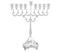 Luxshiny Candelabro Menorah De Metal Vintage para Hanukkah Soporte De Velas De Ramas Decoración Elegante para Fiestas y Eventos Especiales para Celebraciones Judías