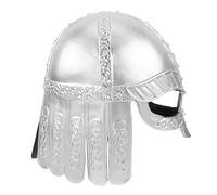 Luxshiny Casco Vikingo Medieval, Sombreros Vikingos para Adultos, Rp, Plata, Ligero, Construcción Estable, para Hombres y Mujeres, Actuaciones y Fiestas Temáticas