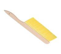 Luxshiny Cepillo de Abejas Mango de Madera, Escoba Apicultor Portátil de Cerdas Suaves Amarillas, Herramienta Ligera para Limpieza de Colmenas en Apicultura Casera