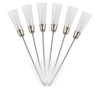 Luxshiny Cepillo Limpiador Doble para Máquina de Coser Doméstica 6 Piezas, Material Nylon y Metal, Limpieza Estrecha y Limpieza del Estuche de Canilla