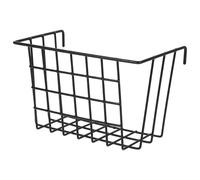 Luxshiny Cesta Colgante para Cama de Casa, Cesta Colgante de Metal, Negro, Hierro, Gran Capacidad, para Dormitorio y Hogar, Organizador de Artículos Diversos para Mesita de Noche y Estante