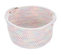 Luxshiny Cesta Tejida de Cuerda de Algodón Diseño Nórdico y Tamaño para Almacenamiento Multifuncional Adecuado para Juguetes y Snacks en Escritorio o Guardería