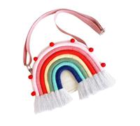 Luxshiny Charm De Mochila Arcoíris para Niñas Adorable Decoración De Pared Bolso Bandolera Espacio De Almacenamiento para Pequeños