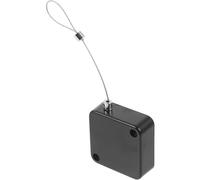 Luxshiny Cierre de Cable Antirrobo Retráctil Negro 1 Metro 2 Bloqueos para Control Remoto, Cable de Seguridad Enrollado para Tienda y Exhibición, Soporte Antirrobo Telescópico