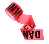 Luxshiny Cinta de Precaución de Seguridad No Adhesiva 75 Mm X 100 M Roja y Negra, Cinta de Advertencia para Zonas Peligrosas, Resistente a Todo Clima, Adecuado para Obras y Señalización