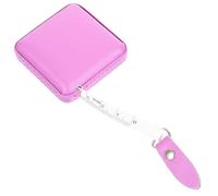 Luxshiny Cinta Métrica Retráctil de Cuero Sintético 1,5 M para Costura y Medición Corporal, Flexible y Segura, Color Morado, Herramienta Compacta para Costura y Faja de Cintura