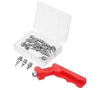 Luxshiny Clavos para Zapatillas de Atletismo Metálicos, Paquete 48 Piezas (16 Cortos, 16 Puntiagudos, 16 Largos), Extractor y Caja, para Pista de Plástico, Salto de Longitud y Competición