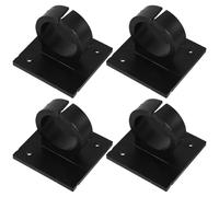 Luxshiny Clip de Micrófono Inalámbrico Negro Pequeño 4 Piezas sin Adhesivo para Soporte de Micrófono, Abrazadera Cuadrada Portátil para Uso en Oficina, Escuela y Teatro