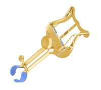 Luxshiny Clip Soporte Portátil para Partituras de Trompeta de Hierro Dorado, Ligero y Ajustable para Hojas Musicales en Instrumentos de Viento