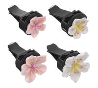 Luxshiny Clips de Ventilación de Coche Forma de Flor, Ambientador Melocotón para Decoración Interior de Auto, Fácil Instalación y Limpieza, Pack de 4piezas para Celebración Verano