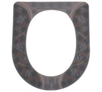 Luxshiny Cojín de Inodoro Antideslizante de Silicona Gris, Almohadilla Reutilizable Extraíble para Asiento de Inodoro, Funda Ergonómica para Baño, Uso en Todas las Estaciones, Accesorio